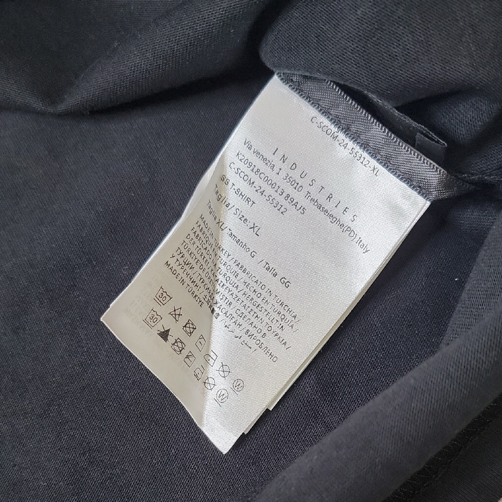 Moncler Black Short Sleeve T-Shirt with White Logo - Picture 4 of 6